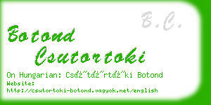 botond csutortoki business card